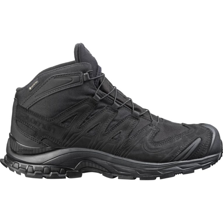 Black Salomon Xa Forces Mid GTX EN Men\'s Tactical Boots | PH 58127D